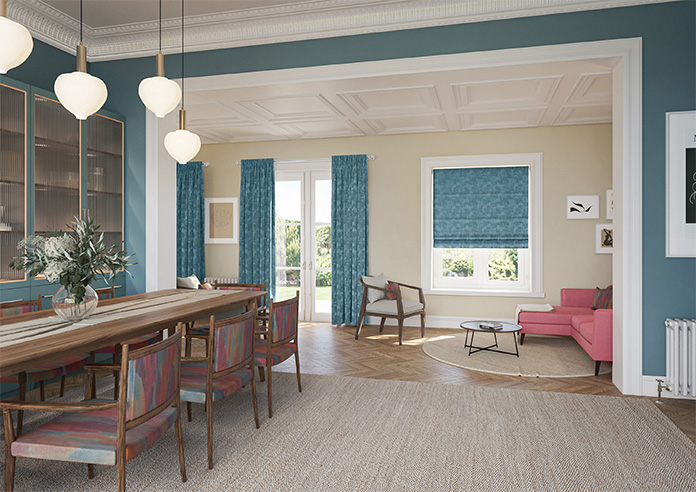 Lapidary, Lapis Lazuli - Twist&Fit Roman Blind - Image 6